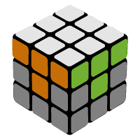 Второй шаг сборки кубика Рубика - завершение верхней грани