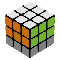 Третий шаг сборки кубика Рубика - сборка среднего слоя