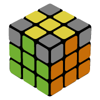 Пятый шаг сборки кубика Рубика - ориентация желтых углов